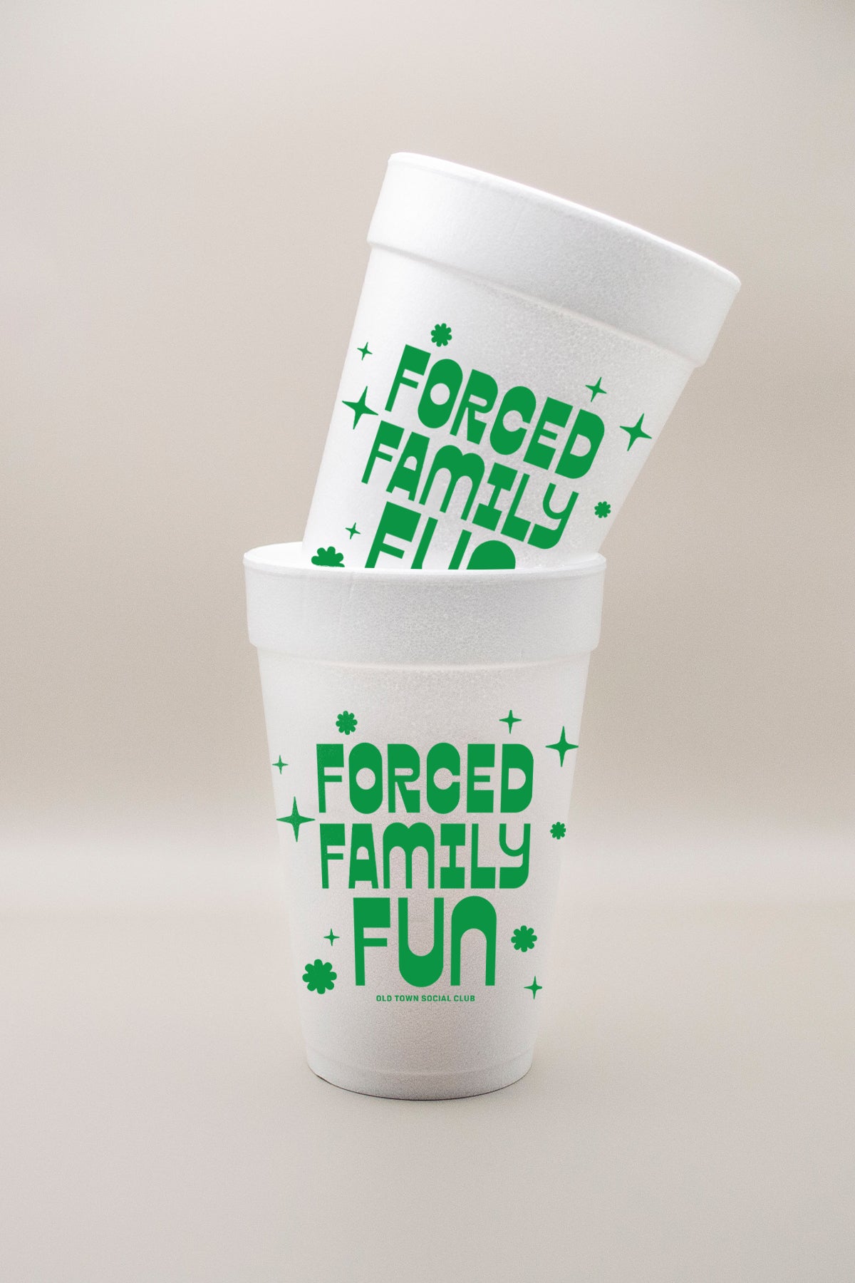 Forced Family Fun 16oz. Foam Party Cups (Set of 10)