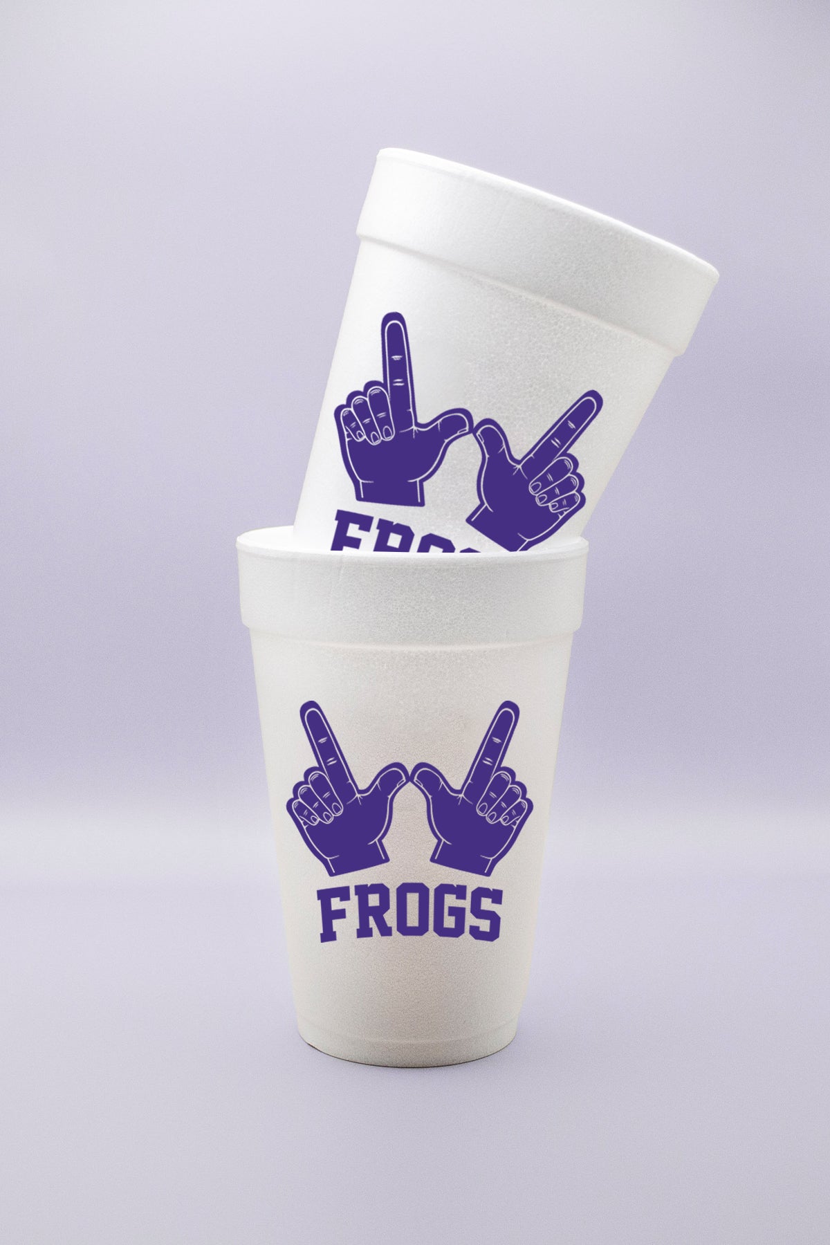 Frogs W Hands 16oz. Foam Party Cups (Set of 24)