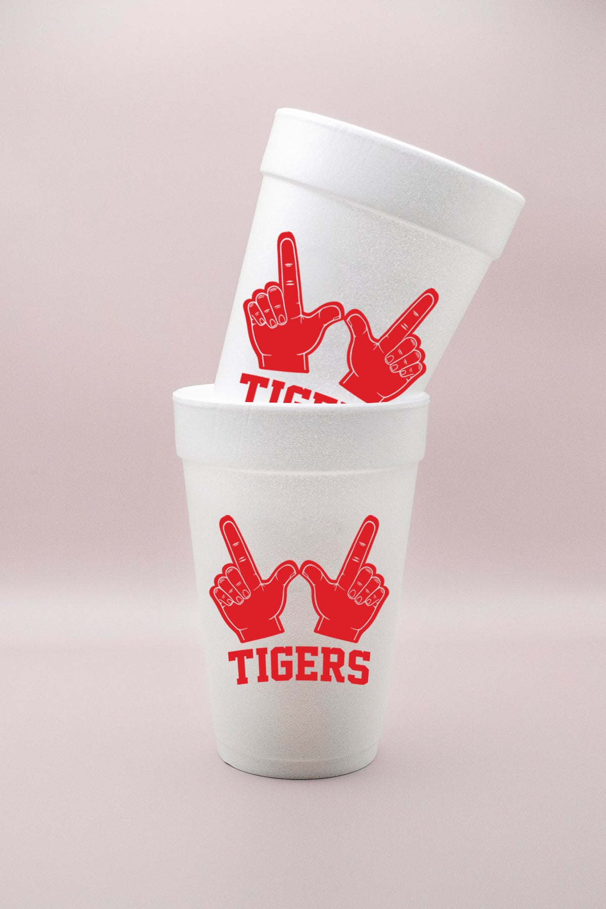 Tigers W Hands 16oz. Foam Party Cups (Set of 24)