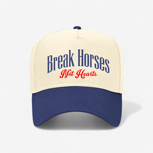 Break Horses Not Hearts Vintage Hat