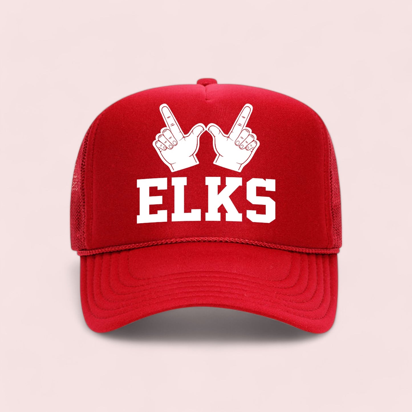 Elks W Hands Foam Trucker Hat