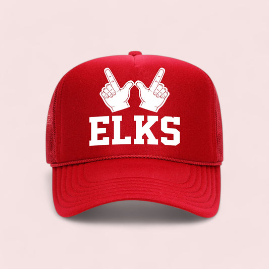 Elks W Hands Foam Trucker Hat
