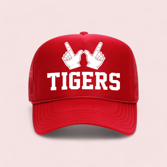Tigers W Hands Foam Trucker Hat