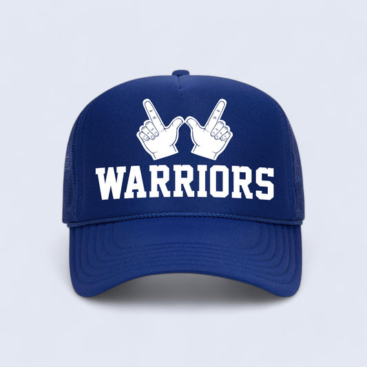 Warriors W Hands Foam Trucker Hat