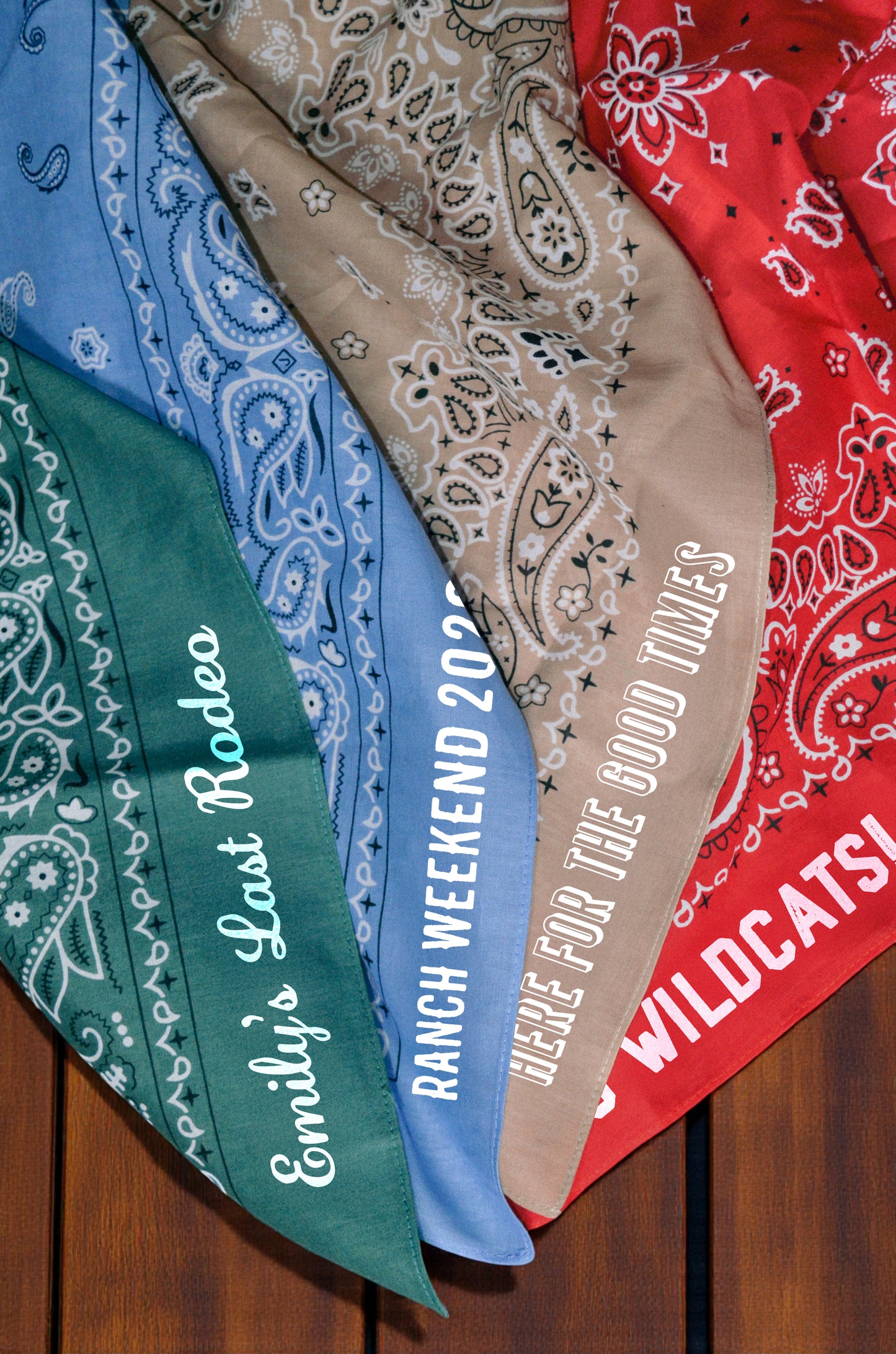 Custom Bandanas — Set of 12