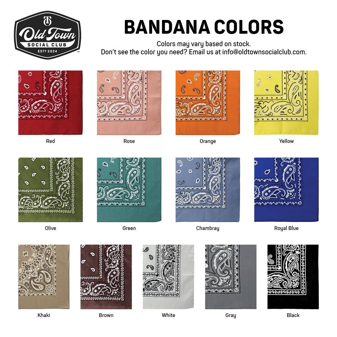 Custom Bandanas — Set of 12