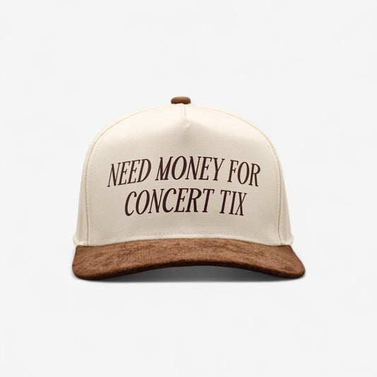 Need Money for Concert Tix Suede Bill Hat