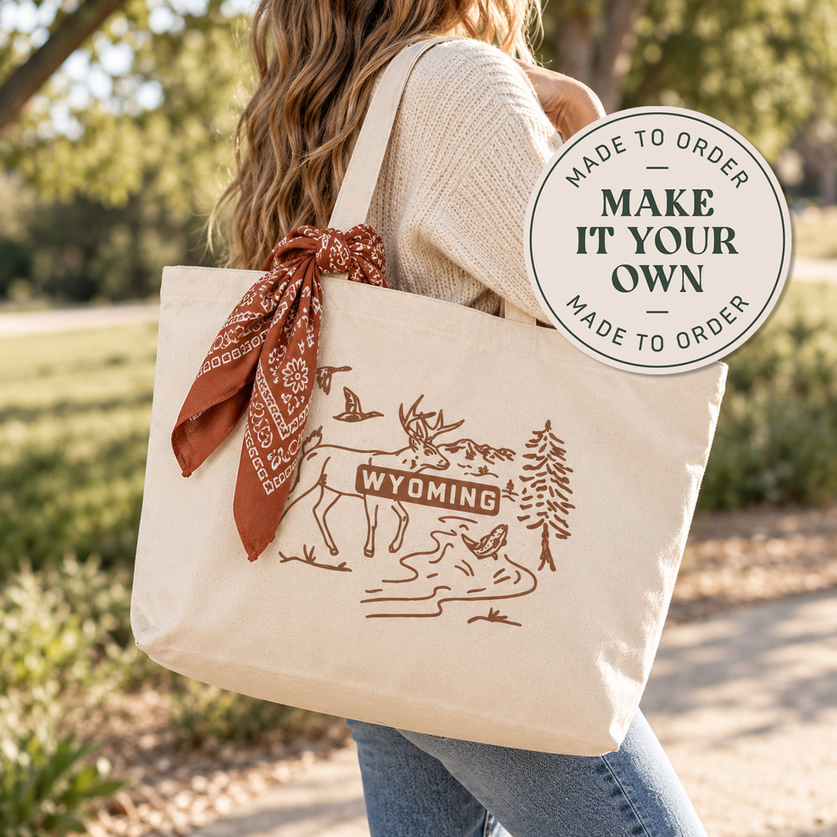 Custom Jumbo Canvas Tote — Set of 12